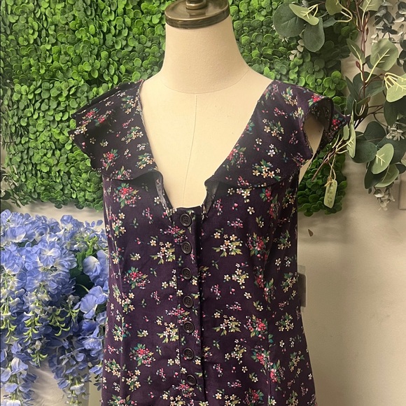 ****NWT*****Free People Purple Floral Romper - Picture 8 of 8